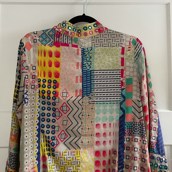 Soft Surroundings Summerfest Colorful Boho Ptchwork - Style Dress Size Medium B4 - Picture 6 of 8